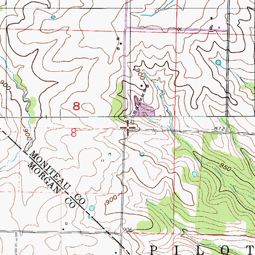 Topographic Map of Prairie Union School (historical), MO