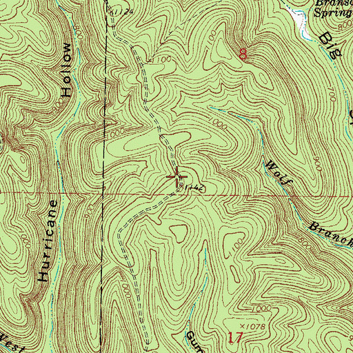 Topographic Map of Slaymore Experimental Forest, AR