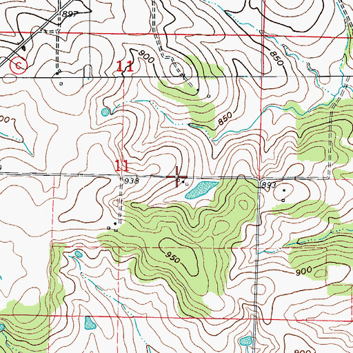 Topographic Map of Sherman School (historical), MO