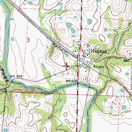 Topographic Map of Napton School (historical), MO