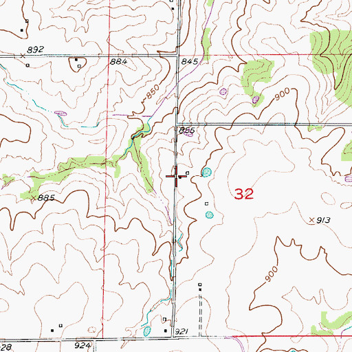 Topographic Map of Hirst (historical), MO