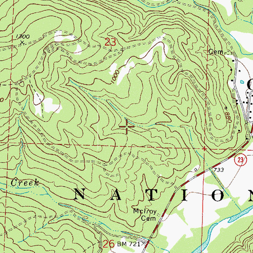 Topographic Map of Cass Job Corps Center, AR
