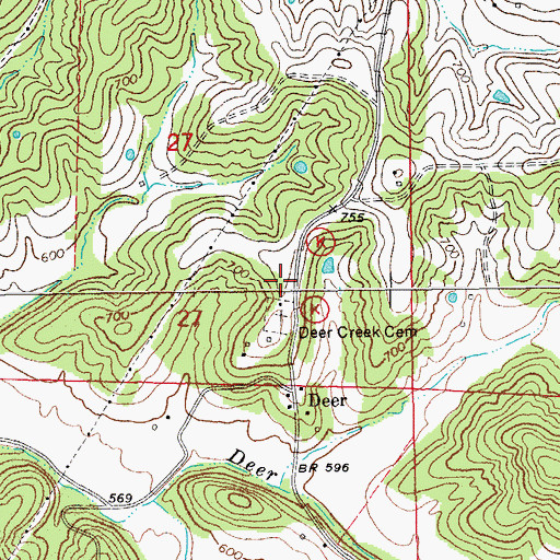 Topographic Map of Evangical Church (historical), MO