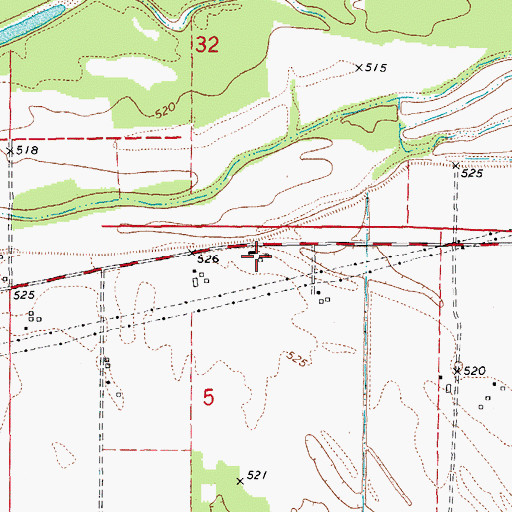 Topographic Map of Busse School (historical), MO