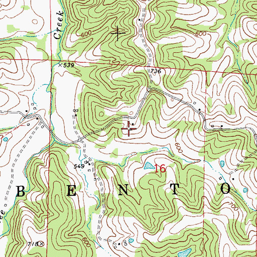 Topographic Map of Shawnee Creek Church (historical), MO