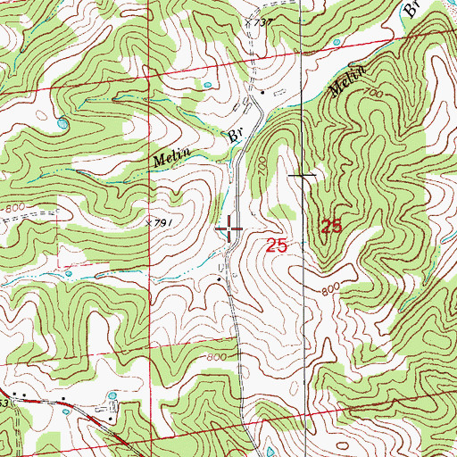 Topographic Map of Camp Ground School (historical), MO