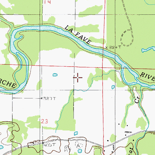 Topographic Map of Wildcat Creek, AR