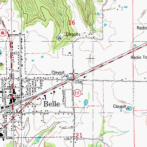 Topographic Map of Gallaway Station, MO
