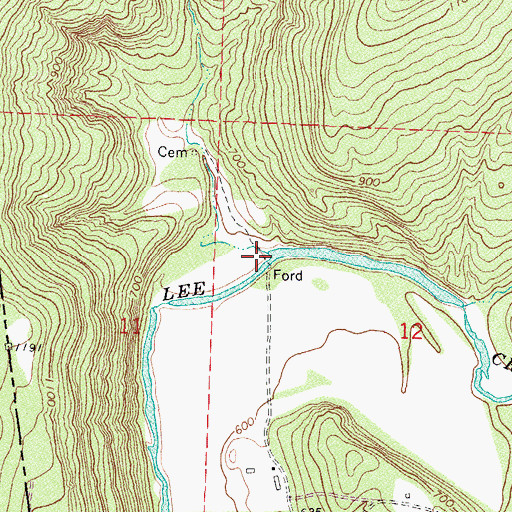 Topographic Map of Lick Hollow, AR