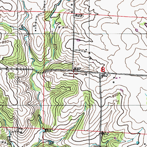Topographic Map of Lee School (historical), MO