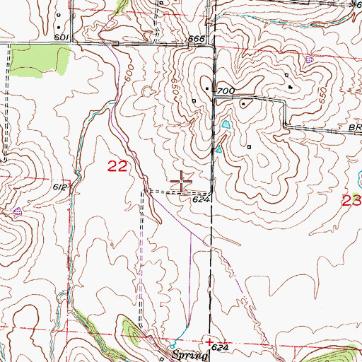 Topographic Map of Pleasant Valley School (historical), MO
