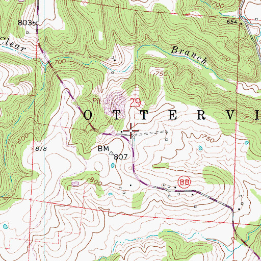 Topographic Map of Klein School (historical), MO