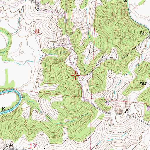 Topographic Map of Vollmer School (historical), MO