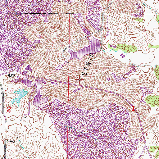 Topographic Map of Crisman School (historical), MO
