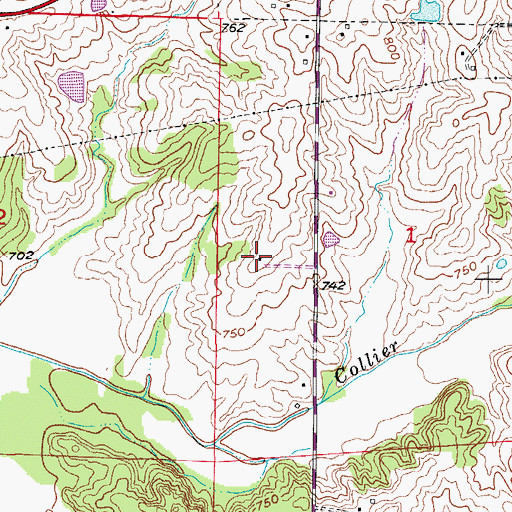 Topographic Map of Wright School (historical), MO