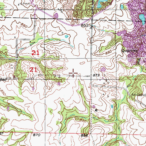 Topographic Map of Patton School (historical), MO