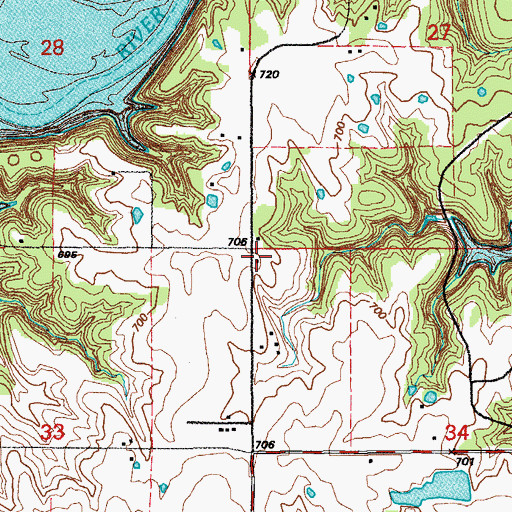 Topographic Map of Norton School (historical), MO