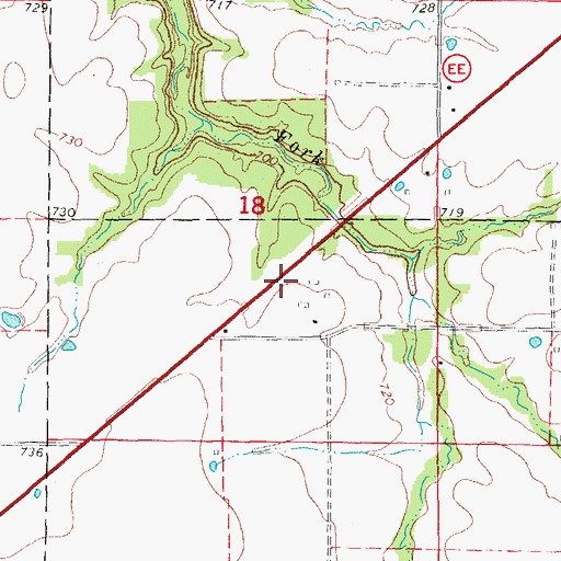 Topographic Map of Noonan (historical), MO