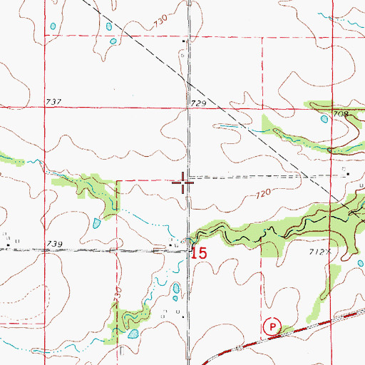 Topographic Map of Oakdale School (historical), MO