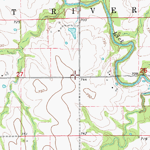 Topographic Map of Neville School (historical), MO