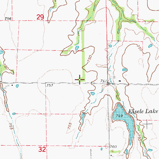 Topographic Map of Bear Branch School (historical), MO