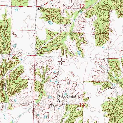 Topographic Map of Felps School (historical), MO