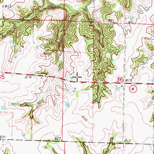 Topographic Map of Turner School (historical), MO