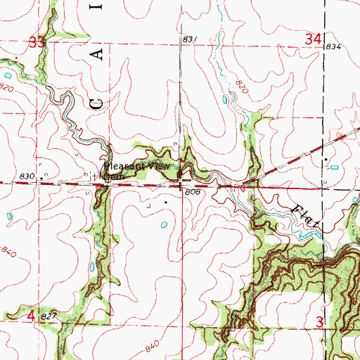 Topographic Map of Matthews School (historical), MO