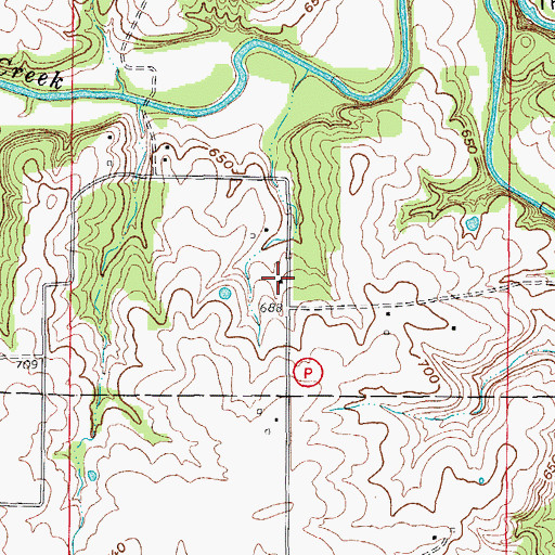 Topographic Map of Wright School (historical), MO