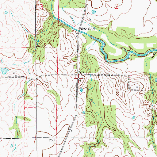 Topographic Map of Washington School (historical), MO