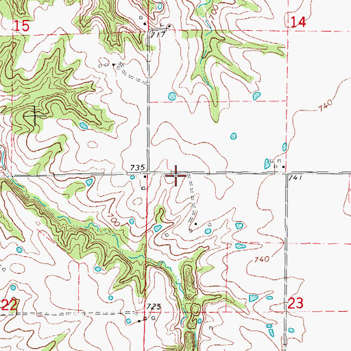 Topographic Map of Irvine School (historical), MO