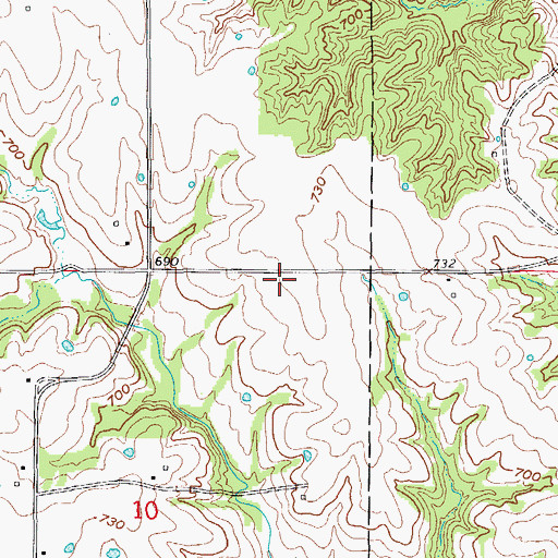 Topographic Map of Hays School (historical), MO