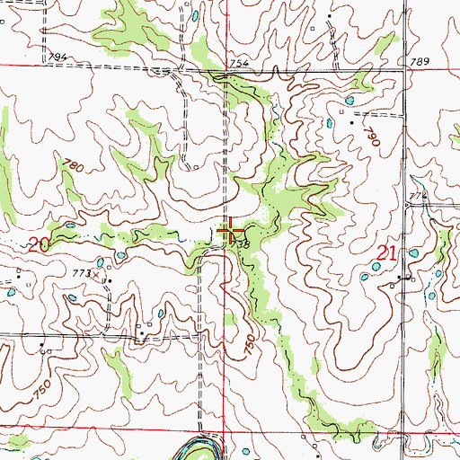 Topographic Map of Mason School (historical), MO