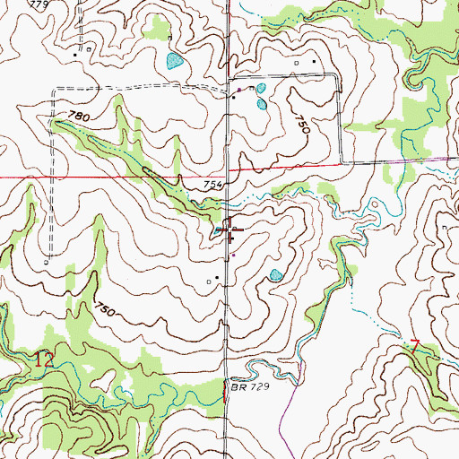 Topographic Map of Foreman School (historical), MO