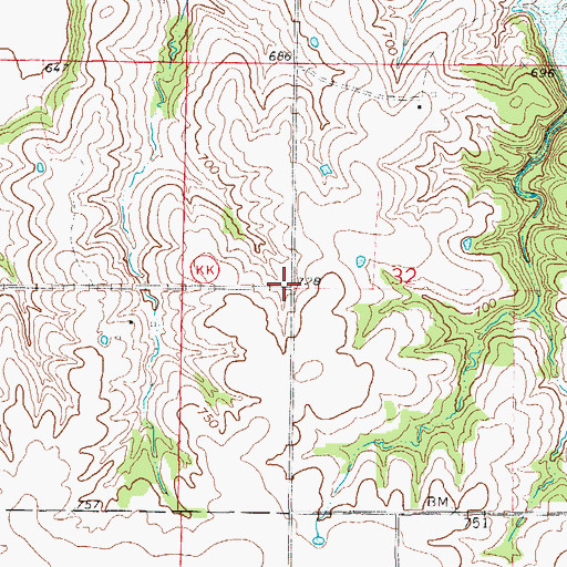 Topographic Map of McKamey School (historical), MO