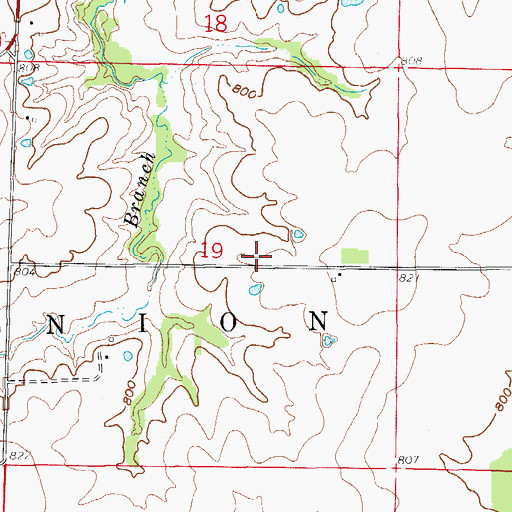 Topographic Map of Anderson School (historical), MO