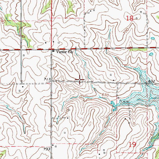 Topographic Map of Bonsall School (historical), MO