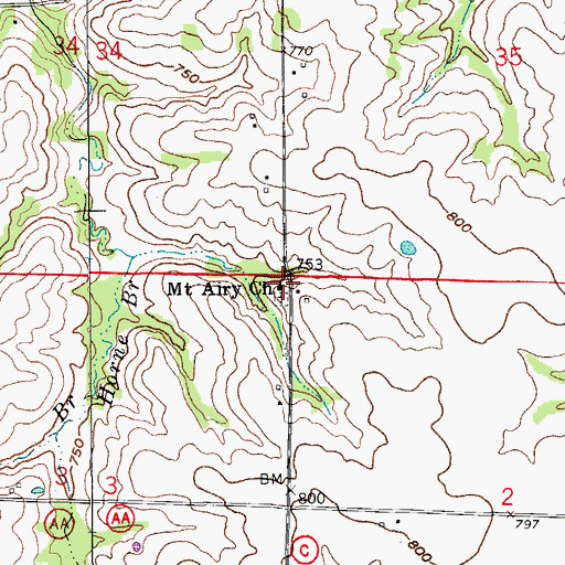 Topographic Map of Welch (historical), MO