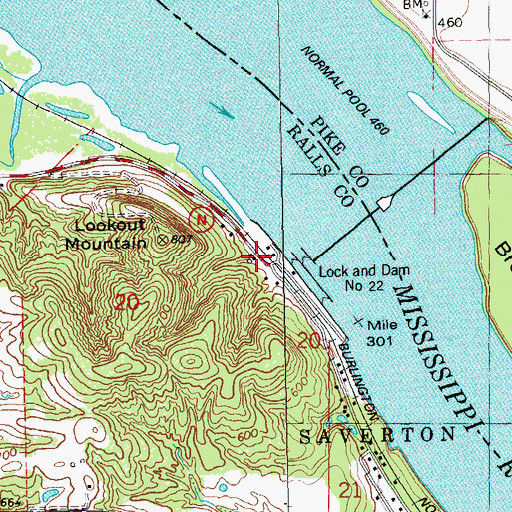 Topographic Map of Clemens (historical), MO