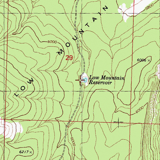 Topographic Map of Low Mountain Reservoir, AZ
