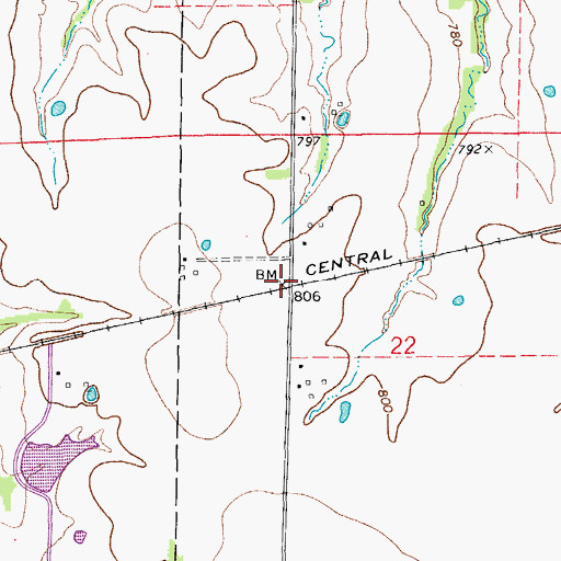 Topographic Map of Littleby Station (historical), MO