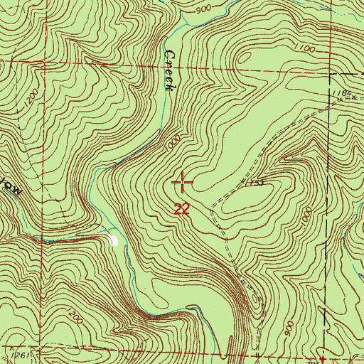 Topographic Map of Gulf Mountain Wildlife Management Area, AR