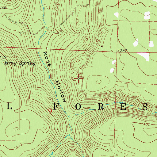 Topographic Map of Magazine Hiking Trail, AR
