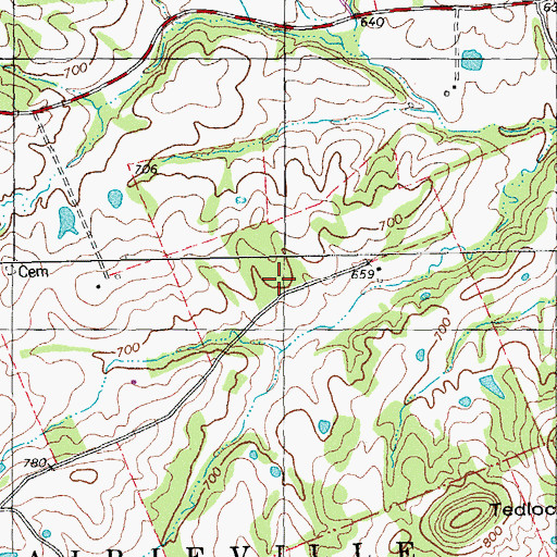 Topographic Map of Fagg School (historical), MO