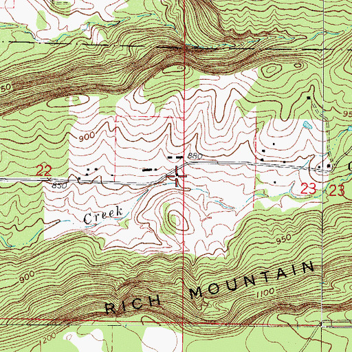 Topographic Map of Church of Christ, AR
