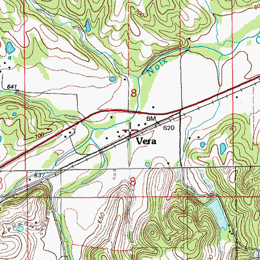 Topographic Map of Watson School (historical), MO