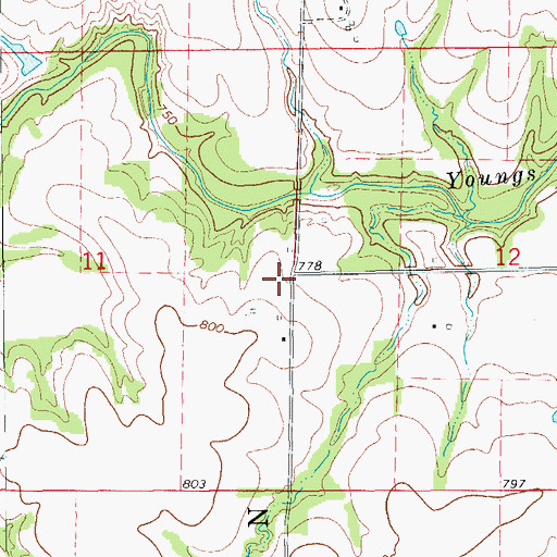 Topographic Map of Gatewood School (historical), MO