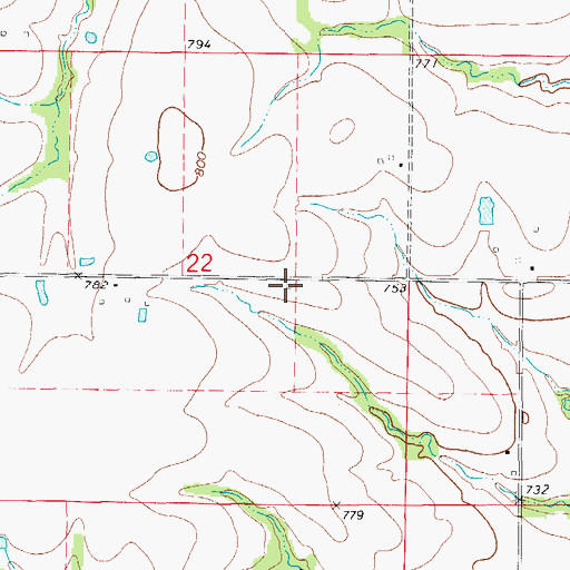 Topographic Map of Sneed School (historical), MO