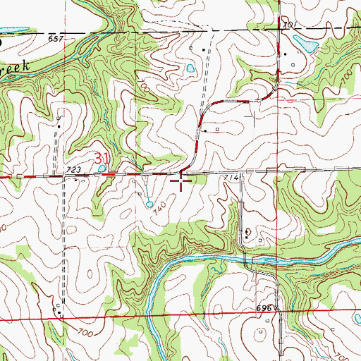 Topographic Map of Fisher School (historical), MO