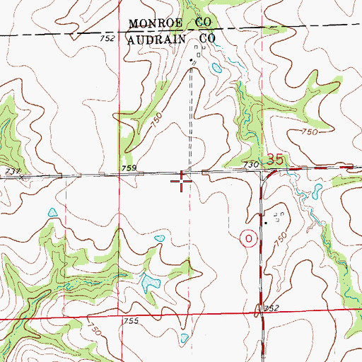 Topographic Map of Ringo School (historical), MO